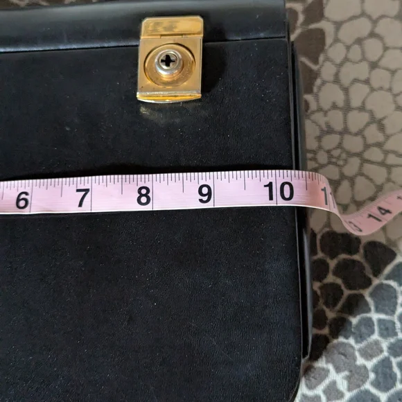 Vintage Greta Italian leather train case/cosmetic bag - Picture 13 of 15